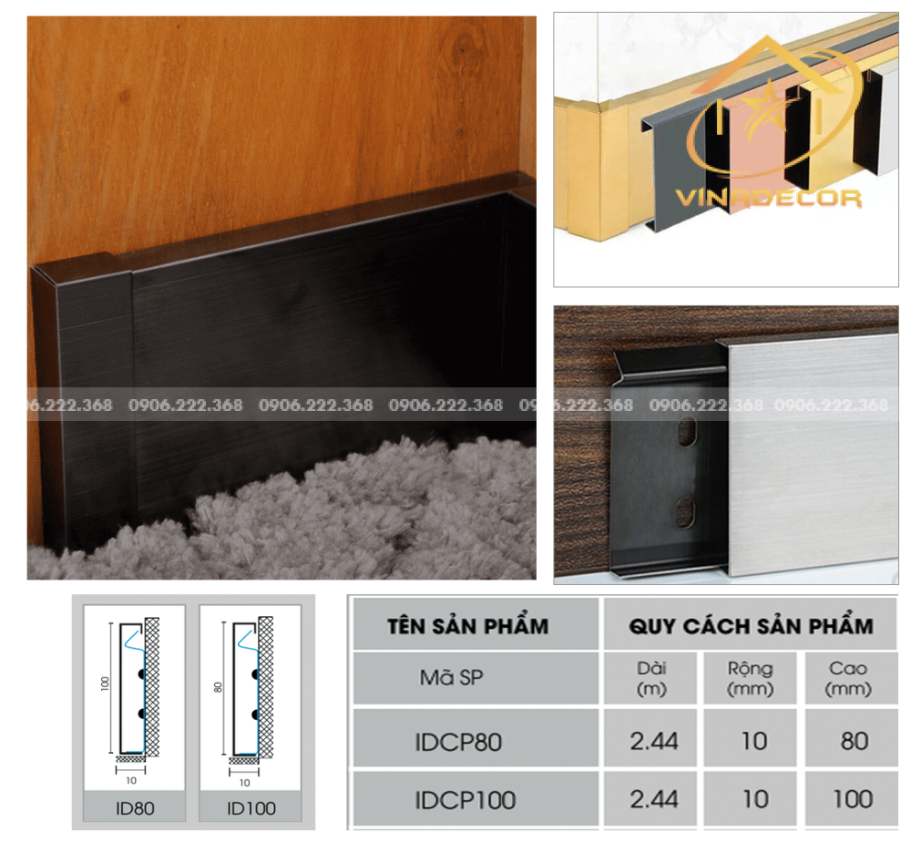 LEN CHÂN TƯỜNG HỘP