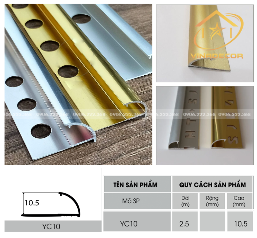 NẸP GÓC TRÒN YC10