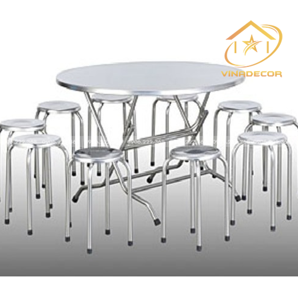 BÀN GHẾ INOX